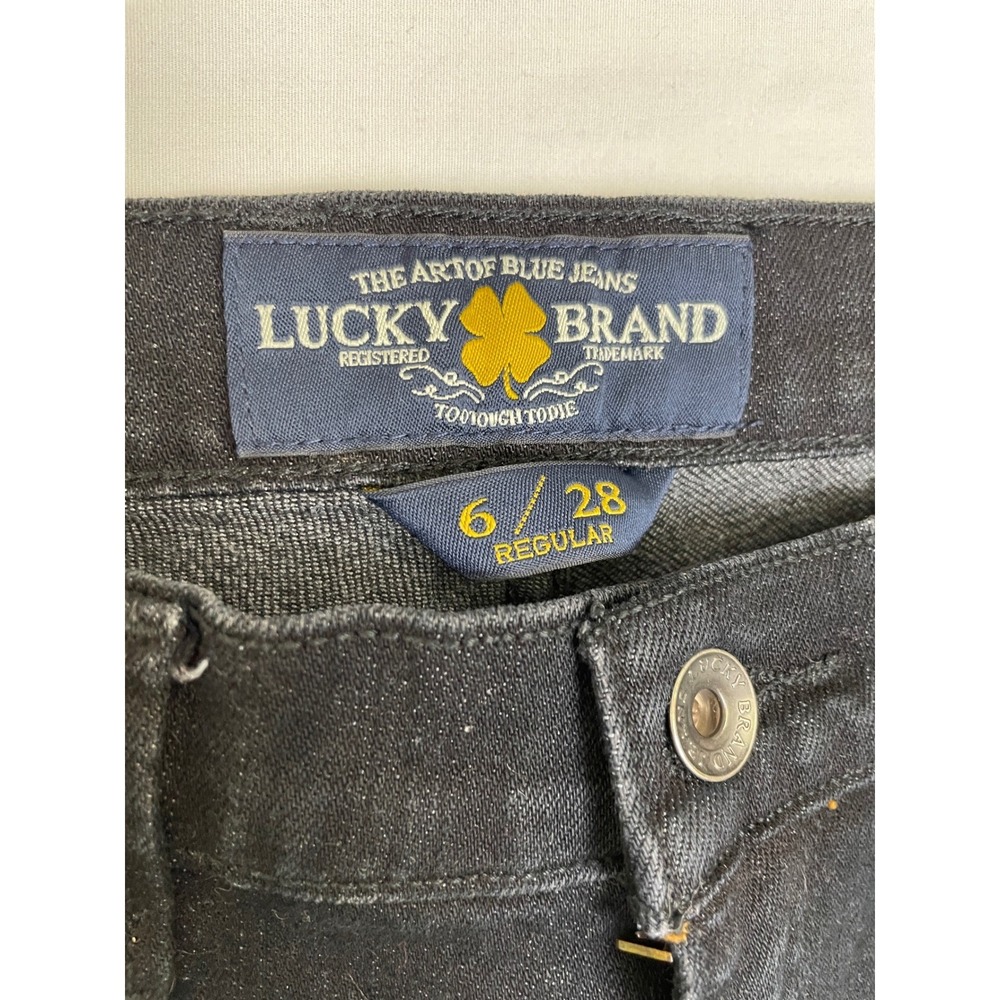 Lucky Brand Sofia Boot Black Jeans Womens 6/28 Regular Bootcut Stretch Western - Picture 3 of 11